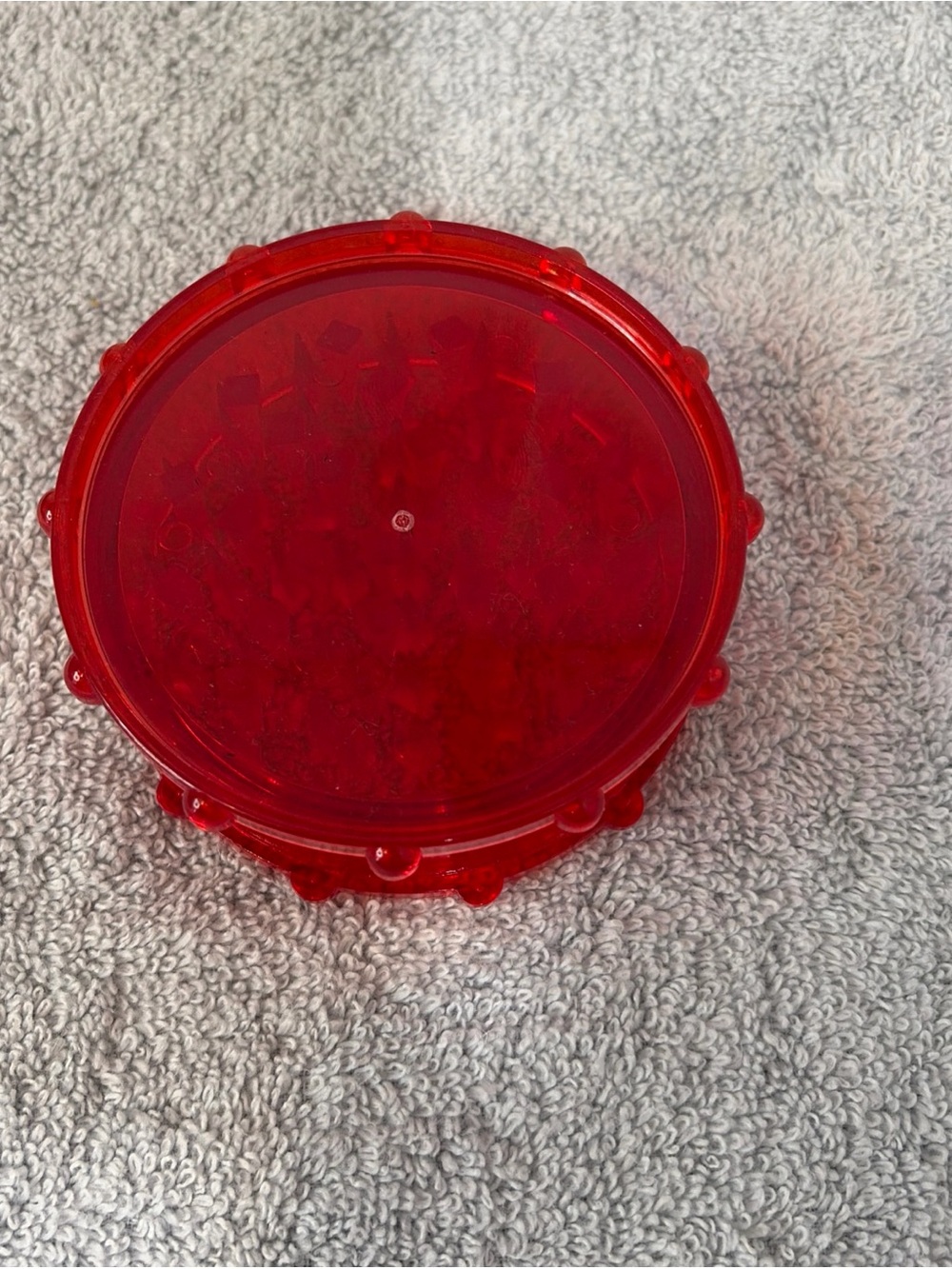 Red 2piece herb grinder. 4 inch - Home Accents